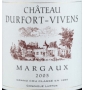 �tiquette de Ch�teau Durfort-Vivens 