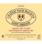 �tiquette de Ch�teau Pavie Macquin 
